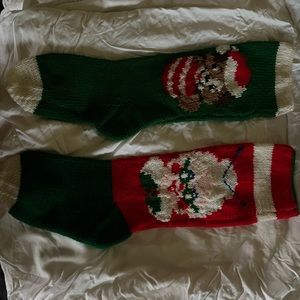 Hand knit Christmas stockings